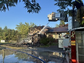 Ottawa firefighters battled a fire in Kinburn on Monday, July 6, 2026.