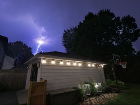 Lightning over Ottawa during Tuesday night's storm.