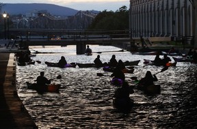 Strong gusts near the Rideau Locks test paddlers