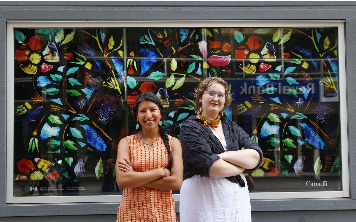 Riyaz Basi and Laura Blanchette pose for a photo in downtown Ottawa. Basi is the Chair of Synapcity, a local grassroots civic engagement organization that&rsquo;s working with Laura Blanchette to produce and distribute a zine for every ward during election season.