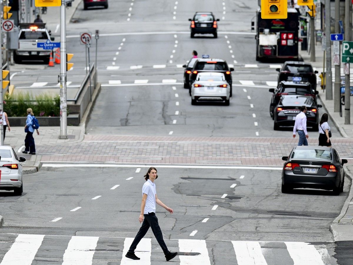 People make their way around downtown Ottawa on Friday, July 3, 2026. People make their way around downtown Ottawa on Friday, July 3, 2026.