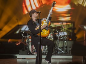 Lumineers singer Wesley Schulz on stage at bluesfest