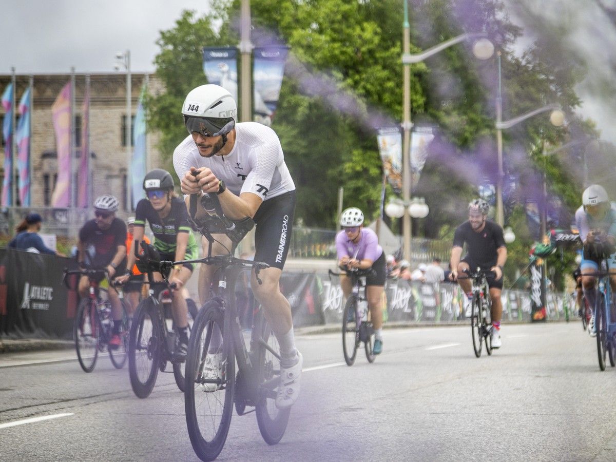 From a sea of carbon fibre bikes and high-tech race shoes to determined athletes chasing the finish line, competitors took on the 226-kilometre (140.6-mile) IRONMAN Canada-Ottawa course through Ottawa on Sunday. From a sea of carbon fibre bikes and high-tech race shoes to determined athletes chasing the finish line, competitors took on the 226-kilometre (140.6-mile) IRONMAN Canada-Ottawa course through Ottawa on Sunday.