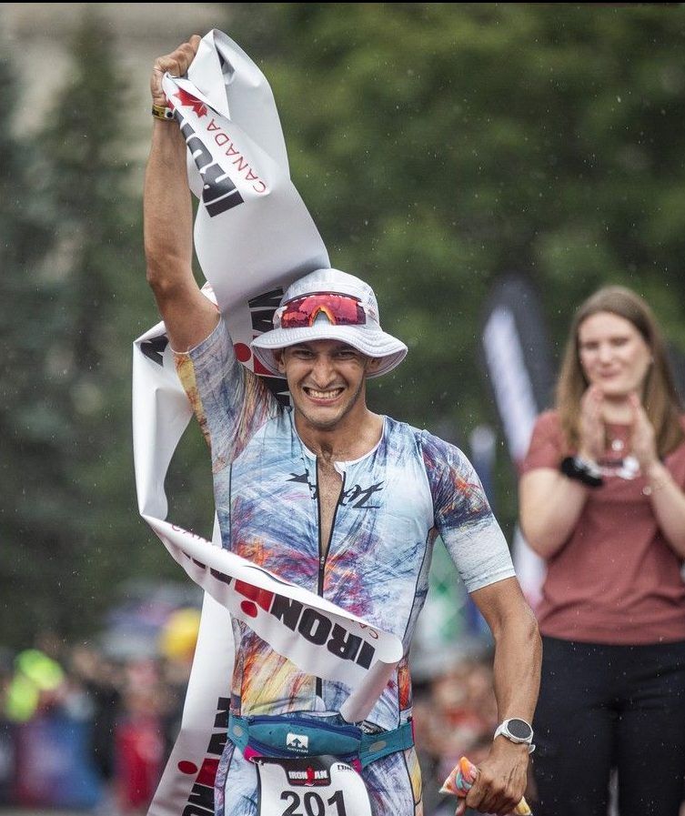 Kiyan Sunderji, the first-place finisher, was filled with joy as he crossed the finish line winning the 2026 IRONMAN Canada-Ottawa race Sunday. Kiyan Sunderji, the first-place finisher, was filled with joy as he crossed the finish line winning the 2026 IRONMAN Canada-Ottawa race Sunday.