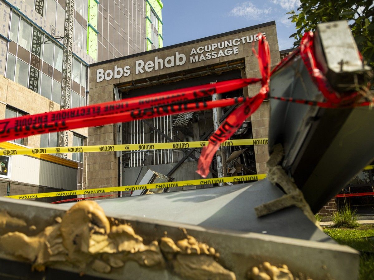 Bob’s Rehab at 767 Silver Seven Rd. in Kanata is seen Sunday, Aug. 23, following an electrical room explosion Saturday evening that damaged the business and neighbouring units. Bob’s Rehab at 767 Silver Seven Rd. in Kanata is seen Sunday, Aug. 23, following an electrical room explosion Saturday evening that damaged the business and neighbouring units.
