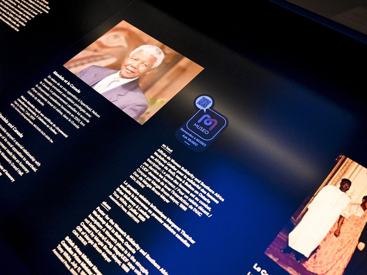 A MUSEO QR code is pictured at the Canadian Museum of History in Gatineau on Monday, Aug. 3, 2026. A MUSEO QR code is pictured at the Canadian Museum of History in Gatineau on Monday, Aug. 3, 2026.