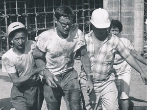 workers worked to rescue their comrades