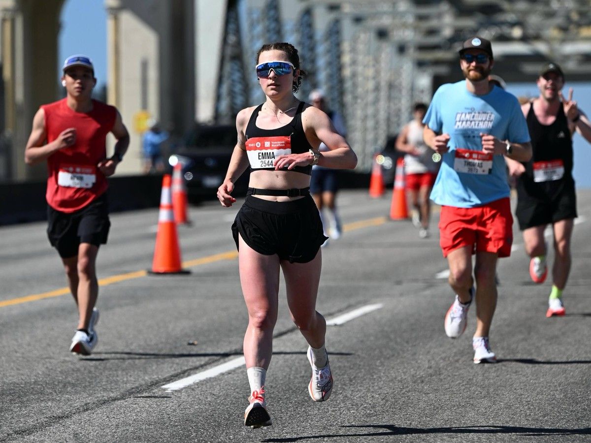  Emma Fontaine at BMO Vancouver Marathon Finish Line.
