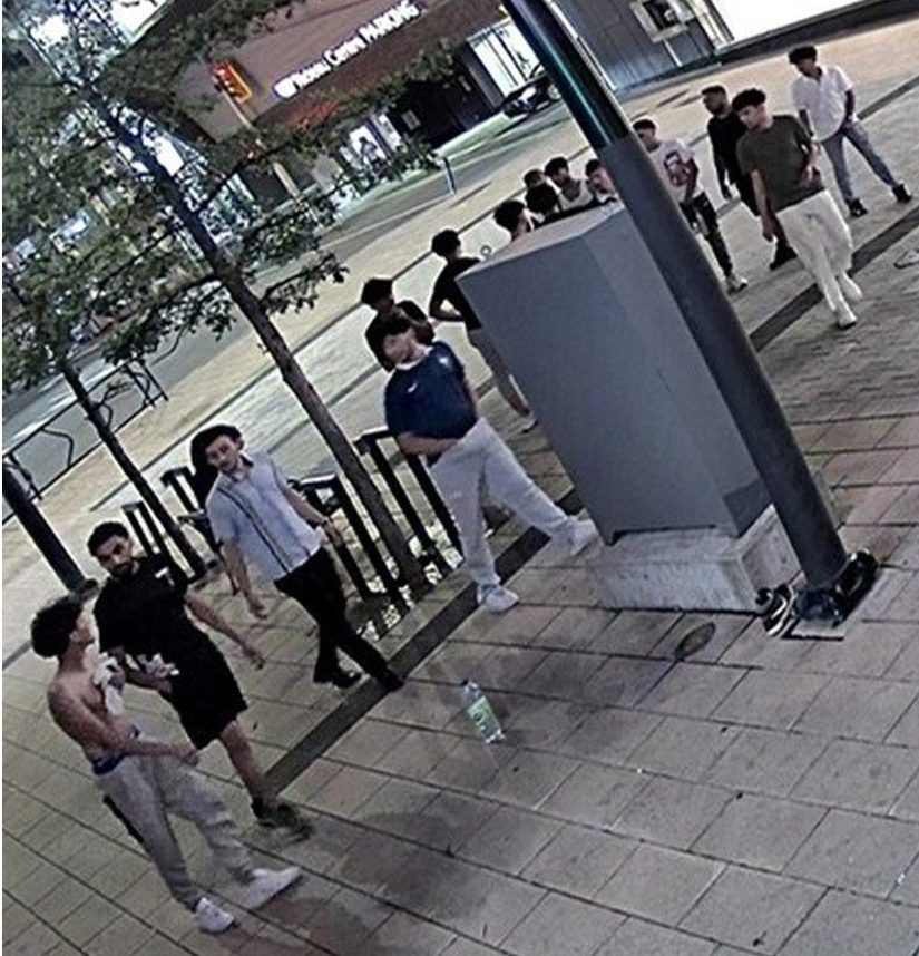 One of a series of photos released by Ottawa Police Service as part of a request for public assistance in identifying a group of people involved in a stabbing in the Downtown Rideau Area on Aug. 4, 2026. One of a series of photos released by Ottawa Police Service as part of a request for public assistance in identifying a group of people involved in a stabbing in the Downtown Rideau Area on Aug. 4, 2026.