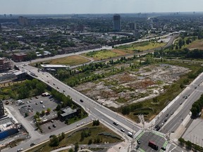 an overhead view of area encompassing LeBreton Flats