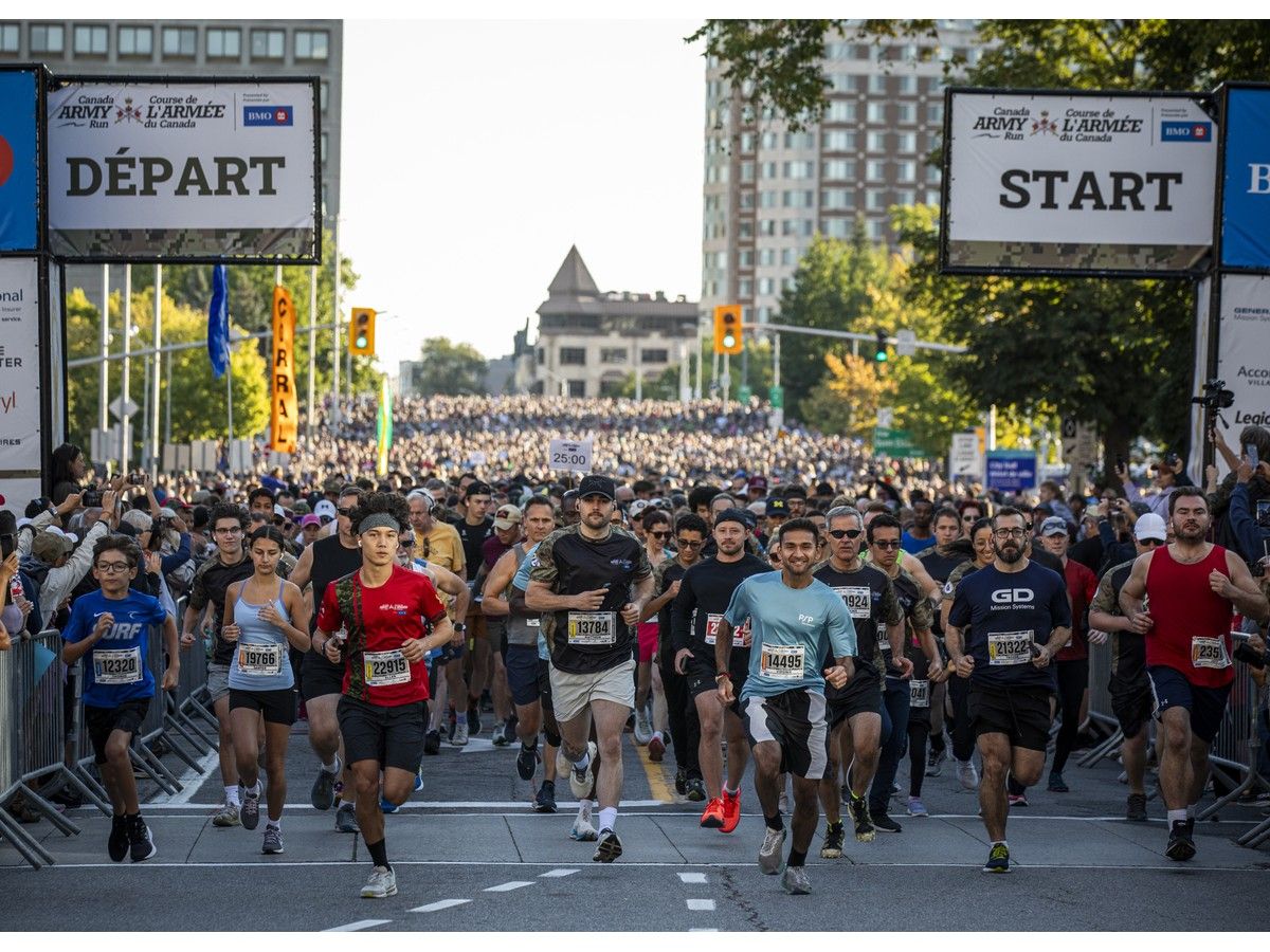 A file photo of the start of the Canada Army Run. The 2026 edition of the race will be run Sept. 20.