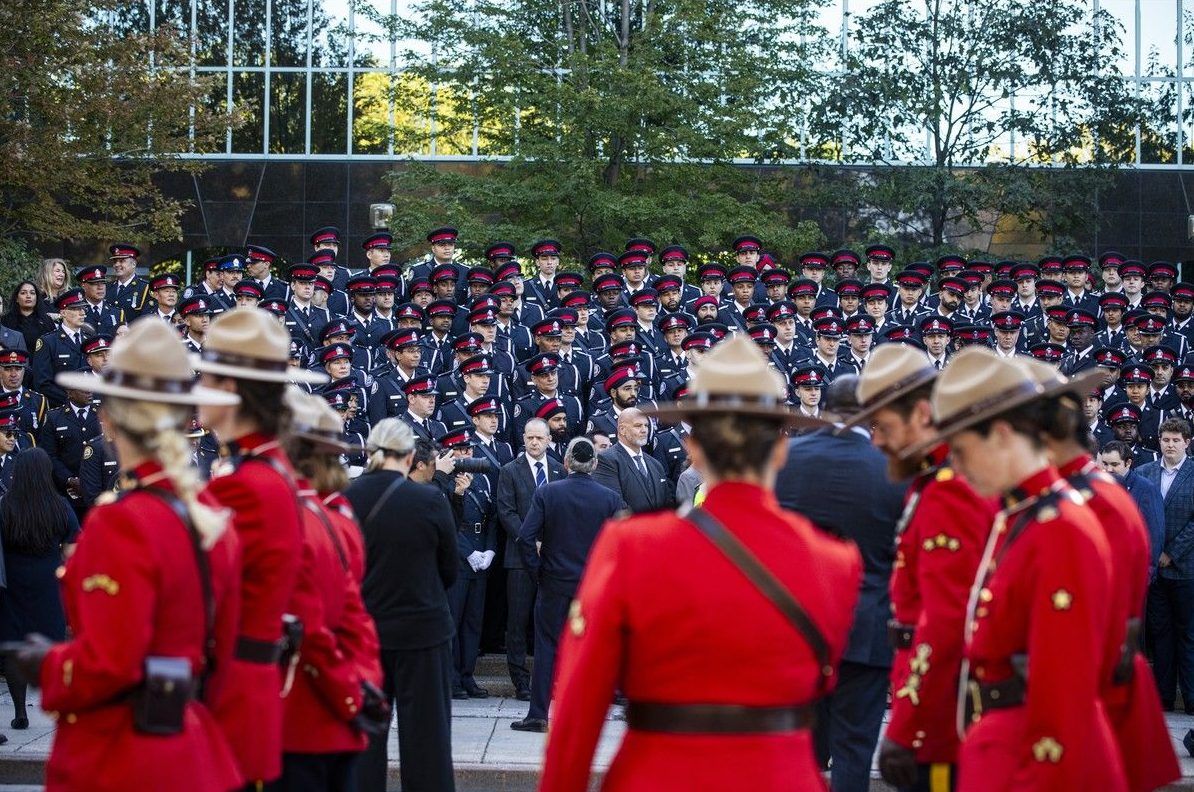 Hundreds of police and peace officers marched to Parliament Hill in Ottawa on Sunday, Sept. 27, 2026, for the 49th annual Canadian Police and Peace Officers’ Memorial service. Hundreds of police and peace officers marched to Parliament Hill in Ottawa on Sunday, Sept. 27, 2026, for the 49th annual Canadian Police and Peace Officers’ Memorial service.