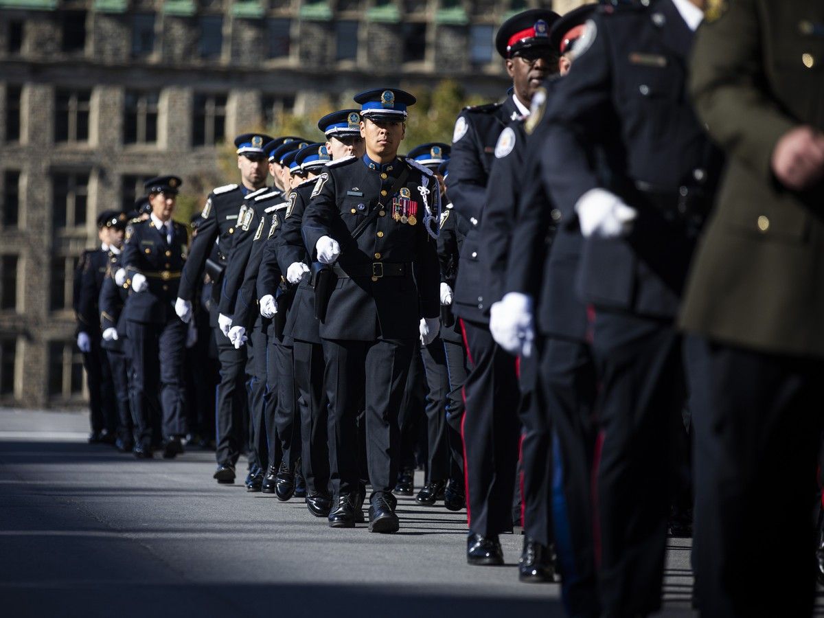 Hundreds of police and peace officers marched to Parliament Hill in Ottawa on Sunday, Sept. 27, 2026, for the 49th annual Canadian Police and Peace Officers’ Memorial service. Hundreds of police and peace officers marched to Parliament Hill in Ottawa on Sunday, Sept. 27, 2026, for the 49th annual Canadian Police and Peace Officers’ Memorial service.