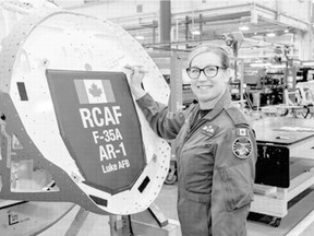 RCAF Lt.-Gen. Jamie Speiser-Blanchet travelled to Lockheed Martin's Fort Worth, Texas, facility on Feb. 2 for a ceremony to mark a production milestone for Canada's first F-35. CANADIAN FORCES PHOTO