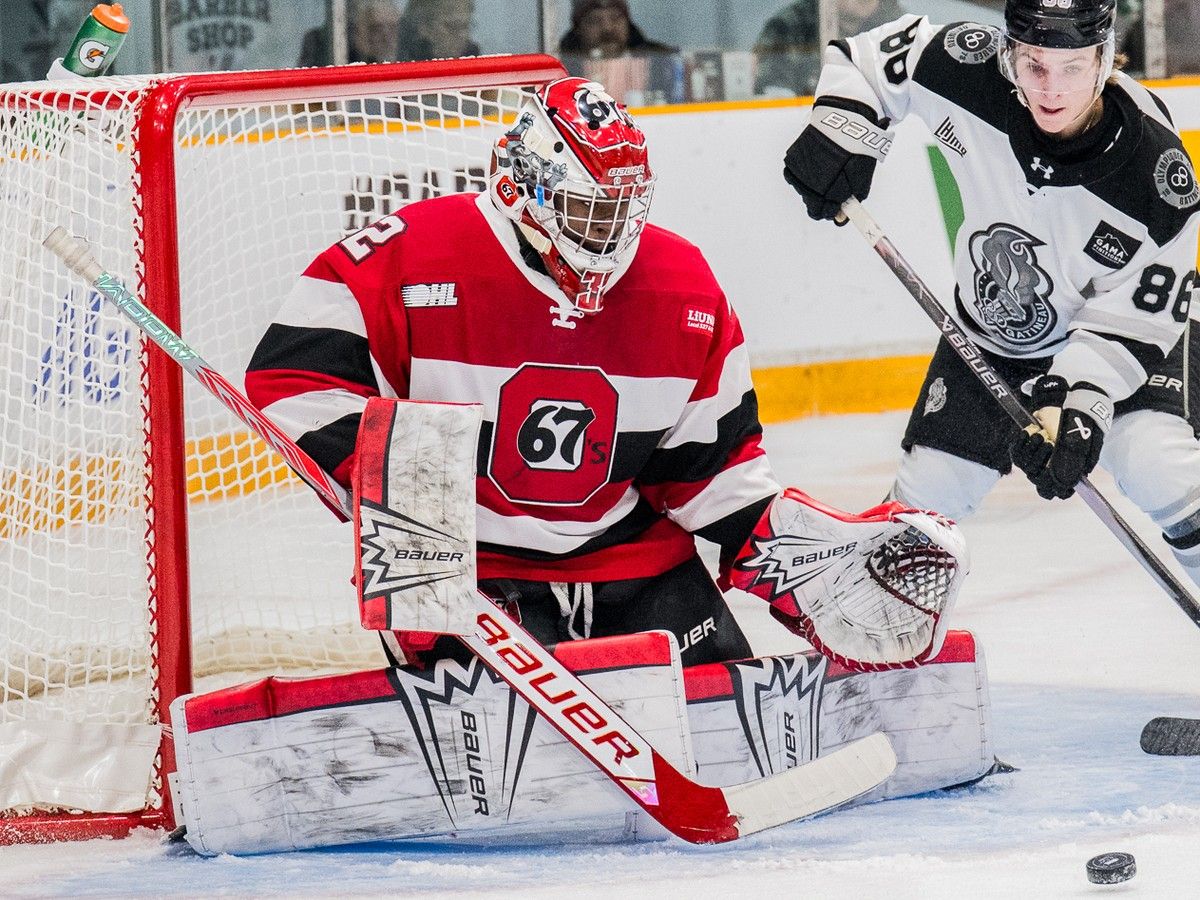 Ottawa 67's goaltender Jaeden Nelson