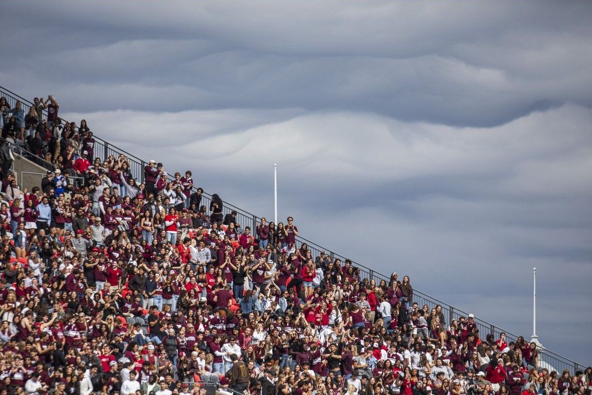  University of Ottawa Gee-Gees fans react to the action during the annual Panda Game against the Carleton Ravens at TD Place in Ottawa on Sunday, Oct. 4, 2026.