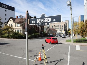 A pedestrian was hit near the corner of Besserer and Friel streets in Sandy Hill.