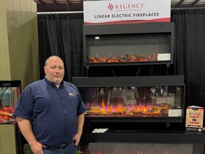 Brian Belanger from The Stove Store says any electric fireplace feature – whether it’s choice of colour, level of heat or type of sound – can be controlled by a phone.