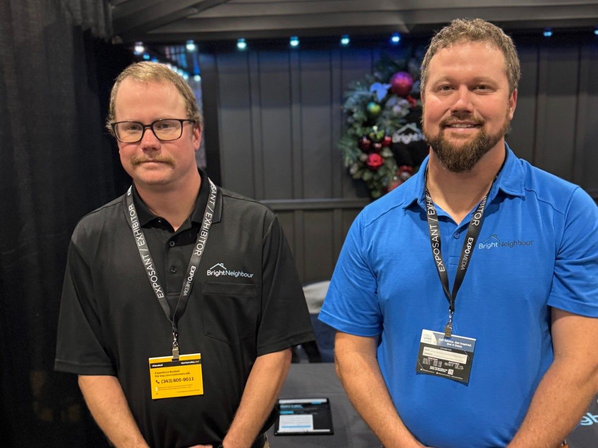 Travis Lee (left) and Matt Lee from Bright Neighbour, specialists in permanent outdoor lighting, say there are literally hundreds of options available to complement any holiday or theme.