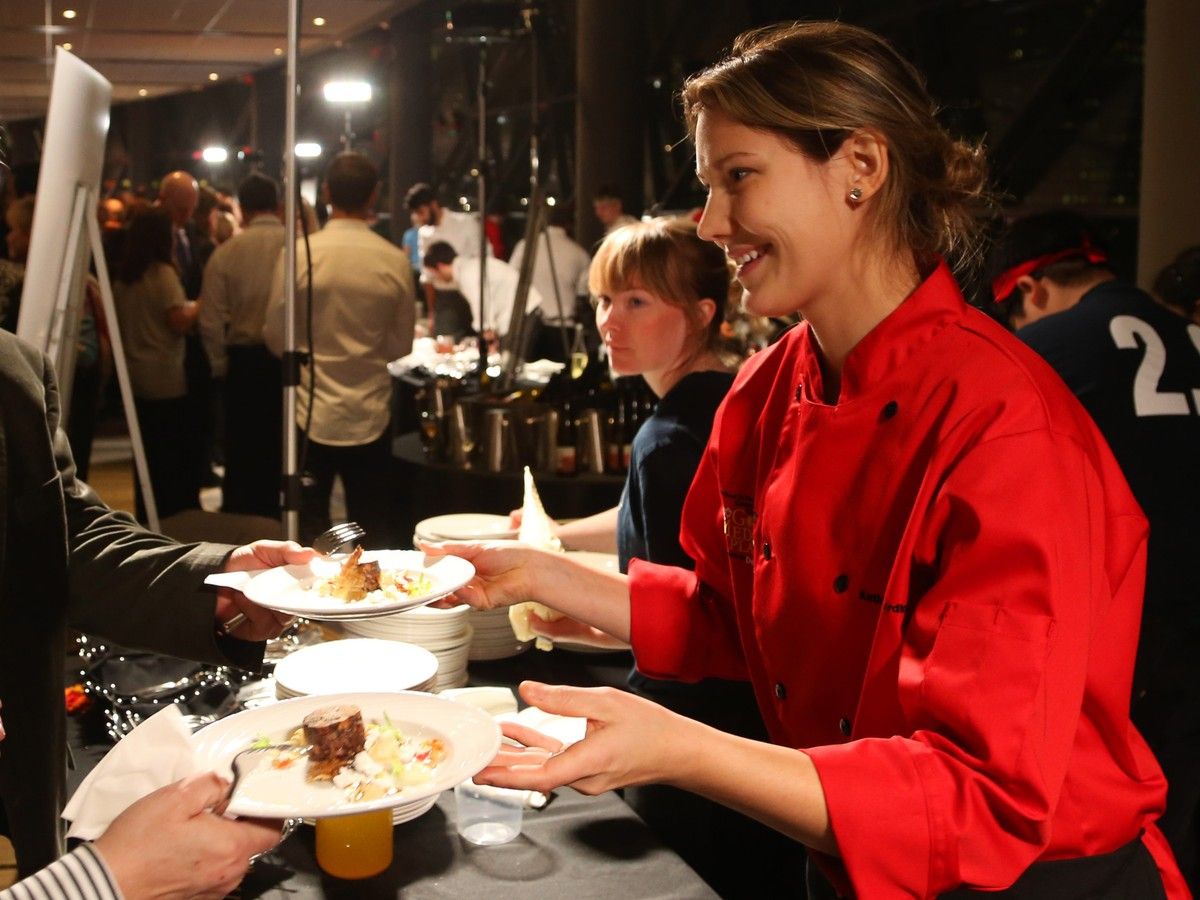  Katie Ardington of Beckta Dining and Wine prepared veal sweetbreads with cocoa and evergreens during the 2014 Gold Medal Plate competition in Ottawa.