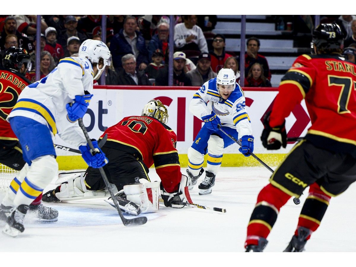 Samuel Ersson allowed seven goals in his second start of the season for Ottawa.
