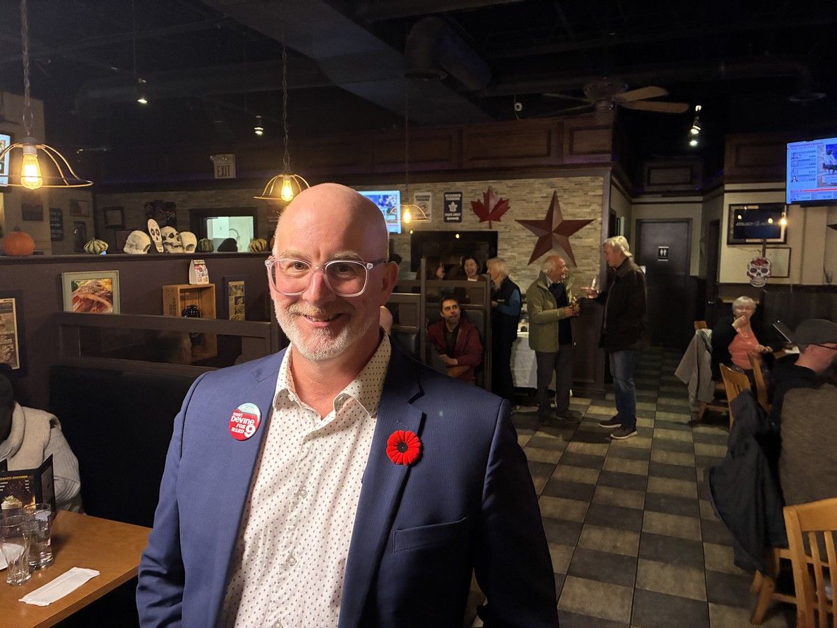 Knoxdale-Merivale Coun. Sean Devine at his victory party Monday.