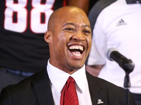 Former Redblacks QB Henry Burris, seen in a January 2017 file photo, says he wanted the Ottawa Redblacks president job