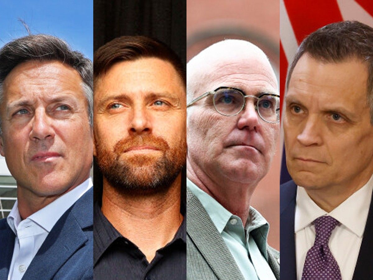 Candidates for mayor in the 2026 Ottawa municipal election. From left to right, Neil Saravanamuttoo, Alex Lawson, Jeff Leiper, and Mark Sutcliffe.
