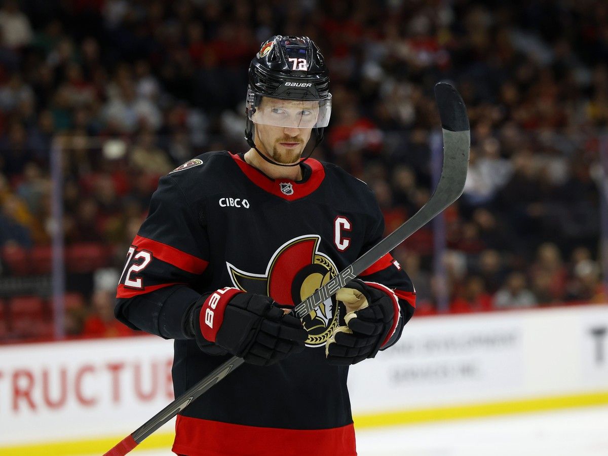 Ottawa Senator Thomas Chabot at the Canadian Tire Centre on Saturday.