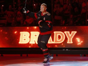 Brady Tkachuk acknowledges the fans