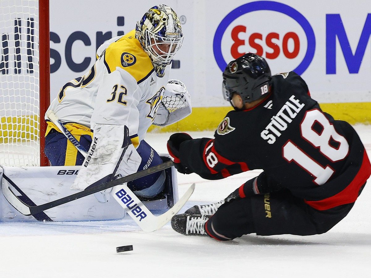 Senators' Tim Stützle does it all in riveting shootout win over Predators