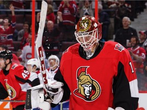 Mike Condon's 100th NHL game appearance was against the Canadiens on Monday. His first had been for Montreal against Ottawa in October 2015.  Jana Chytilova/Freestyle Photography/Getty Images