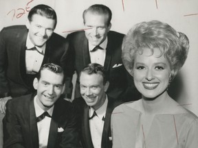Singer Juliette Cavazzi, with some of the singers on her CBC show, in 1964. Juliette died Oct. 27 at age 91.