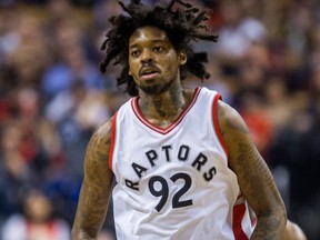 Toronto Raptors forward Lucas Nogueira during a game in January (Postmedia)