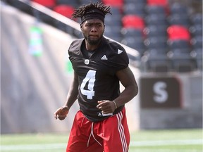 Ottawa Redblacks Jerrell Gavins during practice in Ottawa Ontario Friday Aug 25, 2017.