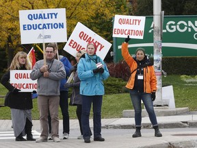 Picket lines are up at Algonquin College as faculty at Ontario's 24 colleges began a strike Monday morning. About 12,000 professors, instructors, counsellors and librarians, both full-time and "partial load" employees who work seven to 12 hours a week, walked off the job