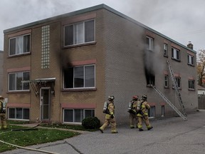 Ottawa firefighters of scene of a Working Fire at 650 Rue de l'Église off Montreal Road.