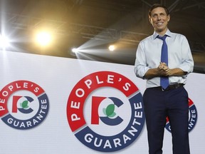 Ontario PC leader Patrick Brown speaks to party members at their policy conference at the Toronto Congress Centre. He outlined his party's promise for next year's provincial election in Toronto, Ont. on Saturday November 25, 2017. Michael Peake/Toronto Sun/Postmedia Network