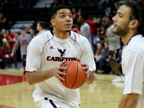 Carleton's Eddie Ekiyor scored 13 points as the Ravens opened the OUA season with an easy win over Guelph. Julie Oliver/Postmedia file photo