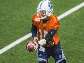 Ricky Ray during a Toronto Argonauts practice at Ontario Soccer Centre on Nov. 1, 2017