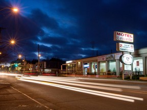 Night scenes along Montreal Rd at the Concorde Motel where the Salvation Army is hoping to put it's new residence but there is strong opposition from area residents and businesses.  Photo Wayne Cuddington/ Postmedia
Wayne Cuddington, Postmedia