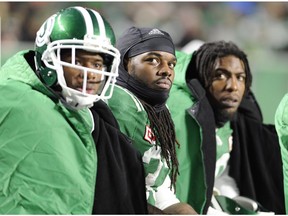 Roughriders receiver Duron Carter, right, has been a virtually unstoppable offensive force against the Redblacks in the past two CFL seasons. THE CANADIAN PRESS/Mark Taylor