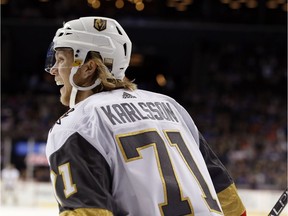 William Karlsson leads Golden Knights forwards in ice time so far this season. AP Photo/Kathy Willens