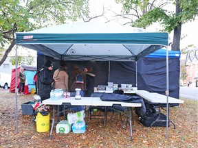 Safe injection site at Raphael Brunet Park in Ottawa, November 3, 2017.