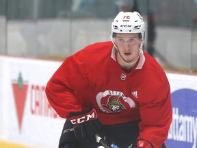 Thomas Chabot during the Ottawa Senators rookie training camp at Bell Sensplex in Ottawa, September 7, 2017.