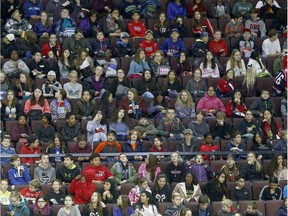 The Ottawa 67's took on the Kingston Frontenacs during the kids school day game at the Canadian Tire Centre in Ottawa Wednesday Nov 1, 2017.