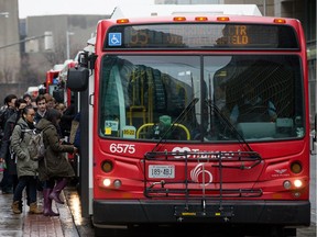 OC Transpo's on-time performance has dropped slightly over the past year.