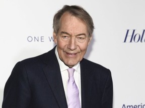 In this April 13, 2017 file photo, Charlie Rose attends The Hollywood Reporter's 35 Most Powerful People in Media party in New York.