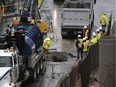 Another sinkhole has opened up on Rideau Street just east of Sussex Drive, in Ottawa on Thursday, Nov 2, 2017. (David Kawai)

127887 - 1102 Sinkhole
David Kawai