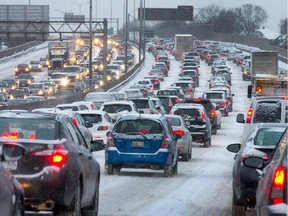 FILE: Traffic on the Queensway.